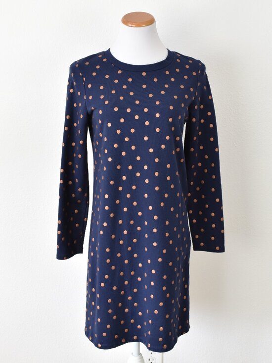 Boden Dresses & Skirts - Boden Polka Dot Long Sleeve Sweatshirt Dress - 6